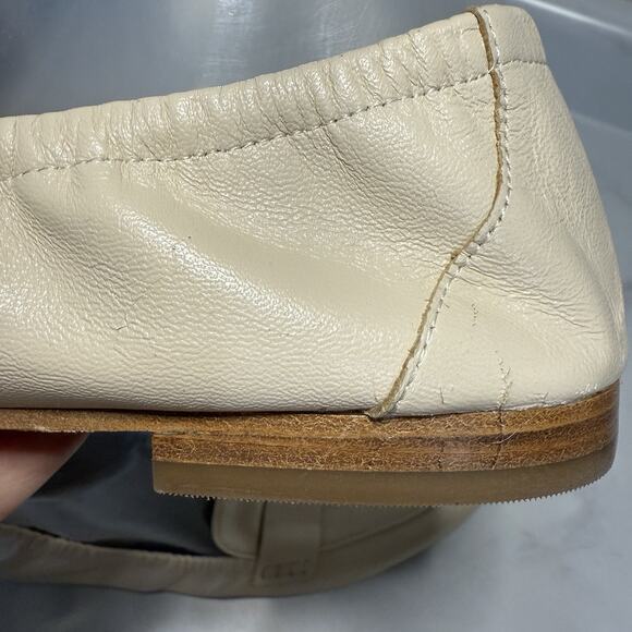 Tory Burch BALLET LOAFER Women’s US 9.5M New Cream Napa Leather Slip On Flat - Picture 12 of 12